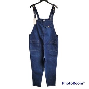 Soojan Casual Baggy Denim Bib Overalls